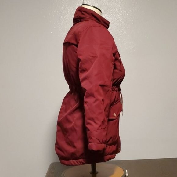 WINTER Parka Jacket Coat Size 7/8 Maroon Red Rose Member's Mark Ultimate Girl's - Picture 7 of 12